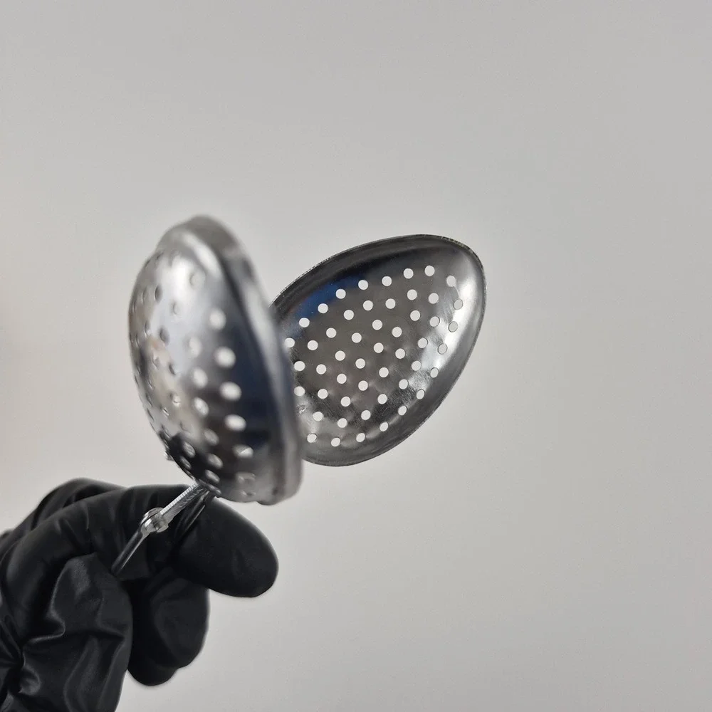 Stainless Steel Egg Shape Tea Infuser Spring Action Loose Leaf Steeper Silver